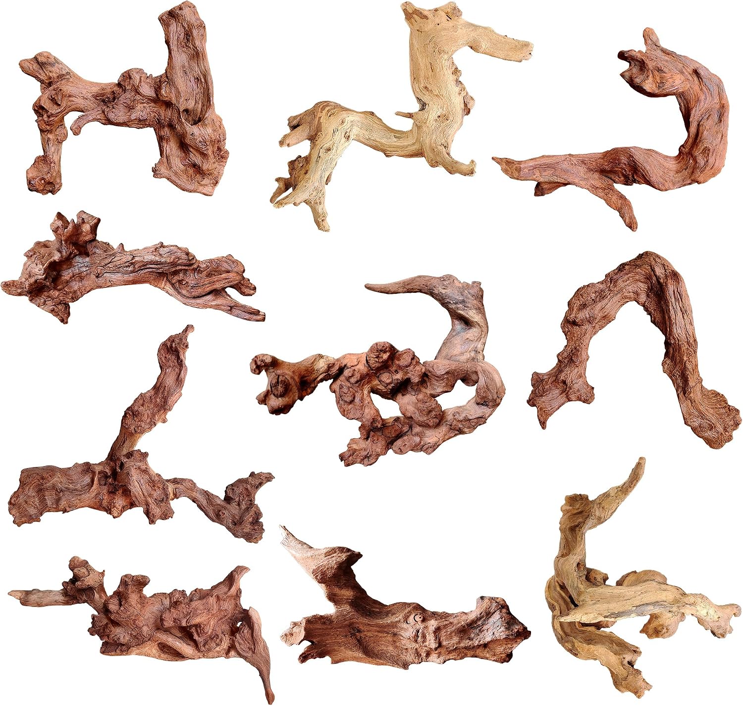 majoywoo Natural Small Driftwood for Aquarium Decor Fish Tank Decorations | Natural Driftwood for Aquascaping and Reptile Decor, With Unique Natural Shapes, Assorted Driftwood Branch 4.5-7.5" 5 Pcs - Image 10
