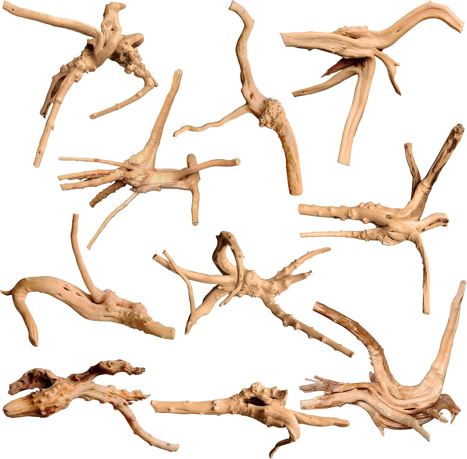 majoywoo Natural Small Driftwood for Aquarium Decor Fish Tank Decorations | Natural Driftwood for Aquascaping and Reptile Decor, With Unique Natural Shapes, Assorted Driftwood Branch 4.5-7.5" 5 Pcs - Image 14