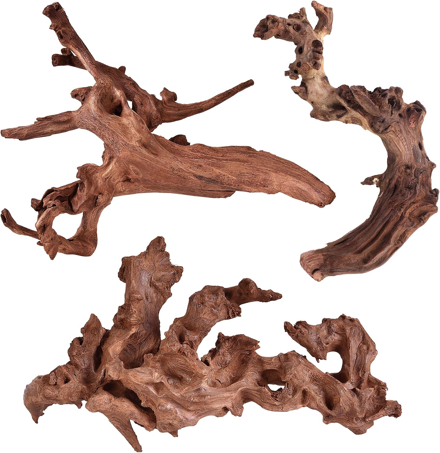 majoywoo Natural Small Driftwood for Aquarium Decor Fish Tank Decorations | Natural Driftwood for Aquascaping and Reptile Decor, With Unique Natural Shapes, Assorted Driftwood Branch 4.5-7.5" 5 Pcs - Image 7